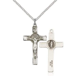 Sterling Silver and Gold St. Benedict Crucifix