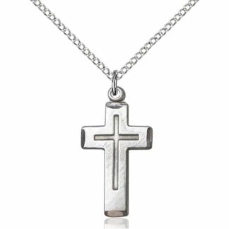 Sterling Silver Engraved Cross Pendant