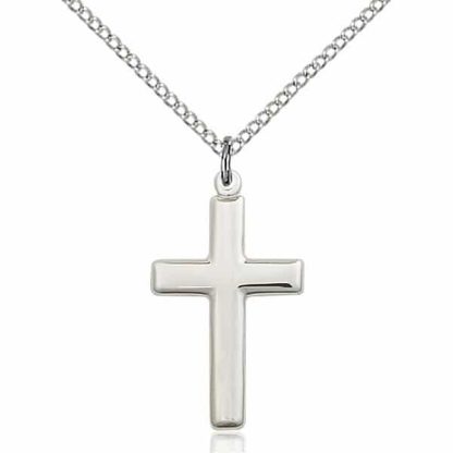 Christian Sterling Silver Plain Cross Pendant