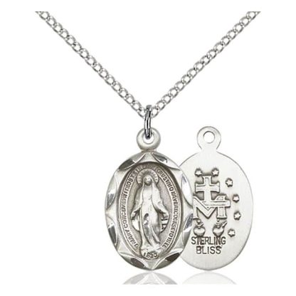 Sterling Silver Miraculous Pendant 0612MSS