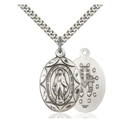 Sterling Silver Miraculous Pendant