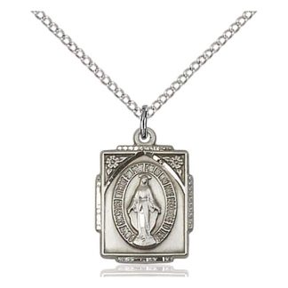 Sterling Silver Miraculous Pendant 0804MSS