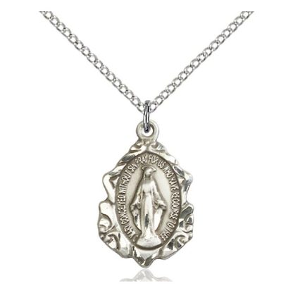 Sterling Silver Miraculous Pendant 0822MSS