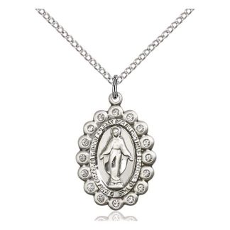 S14 Karat Gold Miraculous Medal Pendant