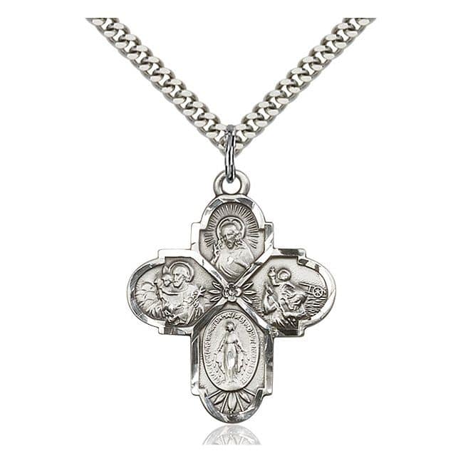 Four way on sale medal pendant