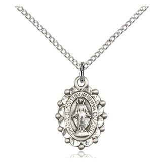 Sterling Silver Miraculous Pendant 6040SS
