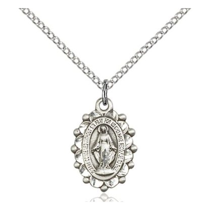 Sterling Silver Miraculous Pendant 6040SS