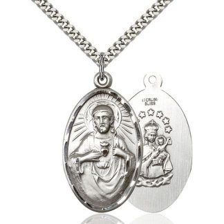 Jesus Christ Scapular Medal Pendant