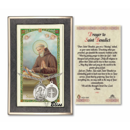 St Benedict Prayer Card. 