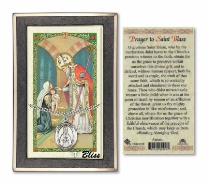 Saint Blaise Prayer Card