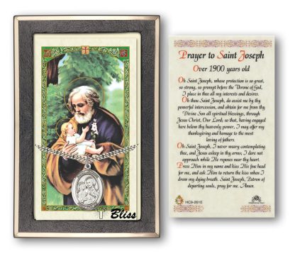 PRAYER TO ST. JOSEPH HOLY CARD WITH MEDAL