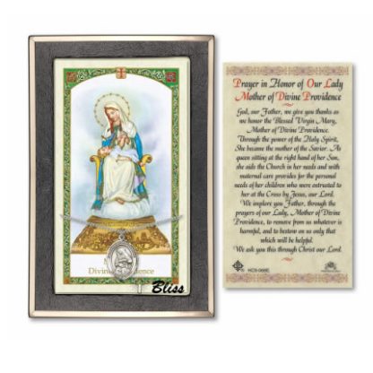 Our Lady of Providence Holy Card with Medal