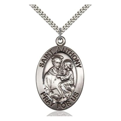 saint anthony sterling silver medal