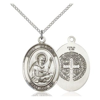 St Benedict Sterling Silver Medal