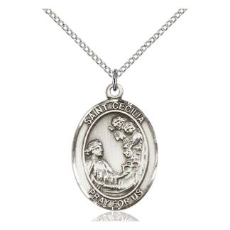 Saint Cecilia Medal Pendant