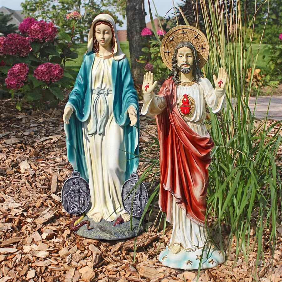 Italian-Style Devotional Art Collection: Jesus and Mary Sculptures