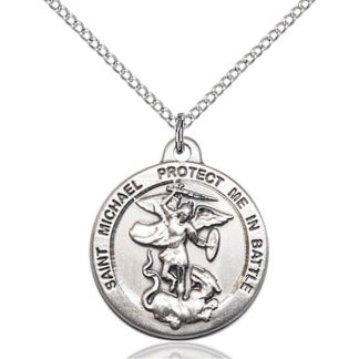 St Michael "Protect Me in Battle" Sterling Silver Medals