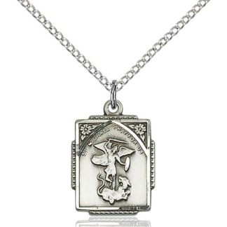 St. Michael the Archangel Hand-Engraved Medal Pendant