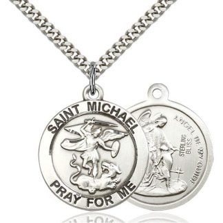 Sterling Silver St Michael the Archangel Medal