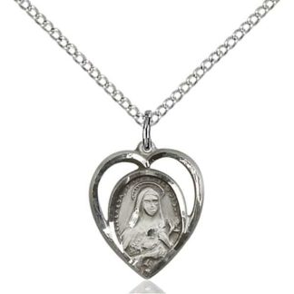 Heart Medal Necklace of Saint Theresa