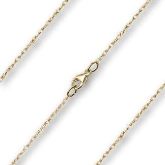 Yellow Gold Rope Chain Necklace