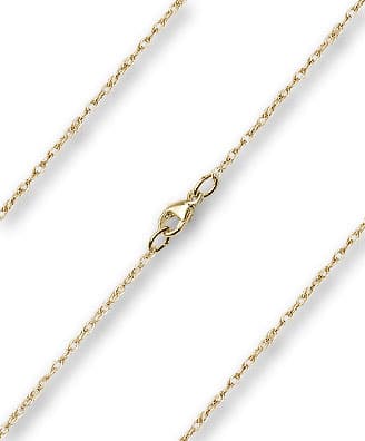 Yellow Gold Rope Chain Necklace