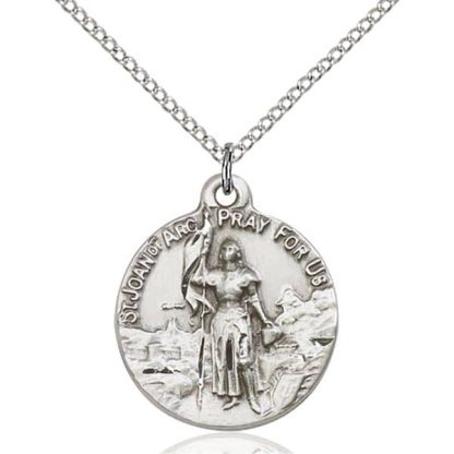 St Joan of Arc Sterling Silver Pendant