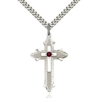 Garnet Birthstone Cross