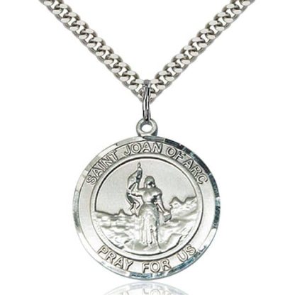 St Joan of Arc Medal Pendant for Men