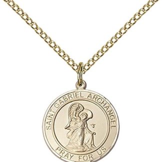 14kt Gold St Gabriel the Archangel Pendant