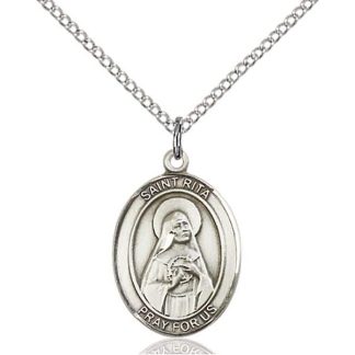 St Rita Medal Necklace