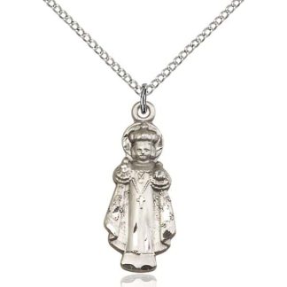 Infant of Prague Pendant White Gold