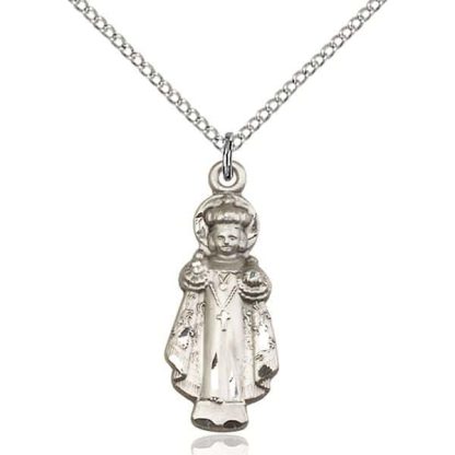 Infant of Prague Pendant White Gold