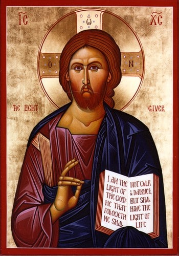 Icon of Christ. The Lord's Prayer: " And Lead Us Not Into Temptation."
