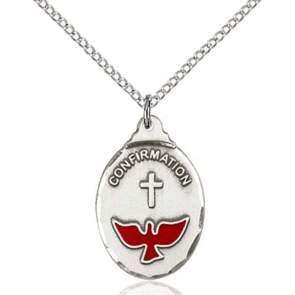 Confirmation Dove Medal Pendant Necklace