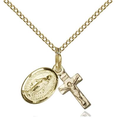 Miraculous Medal and Crucifix Jewelry set