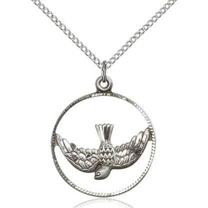 Holy Spirit as a Dove Medal Pendant