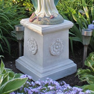 English Rosette Garden Sculptural Plinth