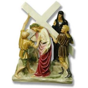 Way of the Cross Statue: Jesus & Simon The Cyrene