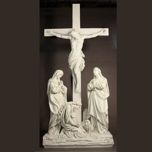 Antique Stone Station of The Cross 12