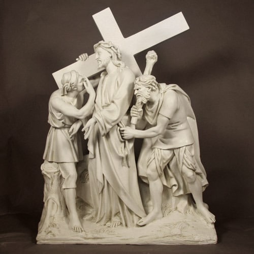Jesus Is Given The Cross Station 2 Sculpture