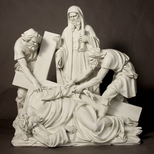 Ninth Station of the Cross Statuary