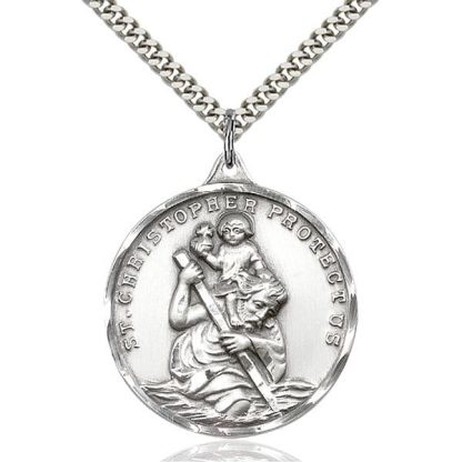 Saint Christopher Protection Medal Pendant