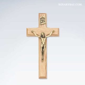Oak Wood Wall Crucifix