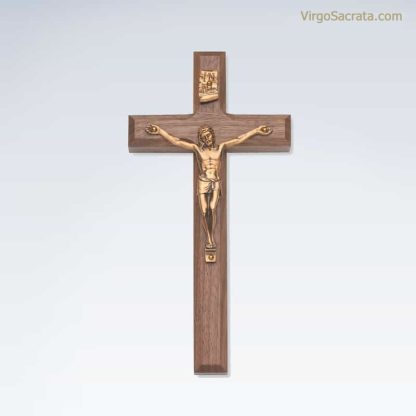Brown Walnut Wall Crucifix