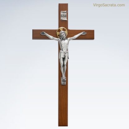 Wall Crucifix with Silver Corpus & Gold Halo