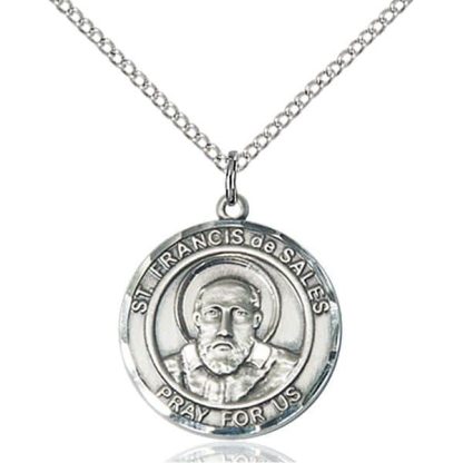 St Francis de Sales Sterling Silver Pendant