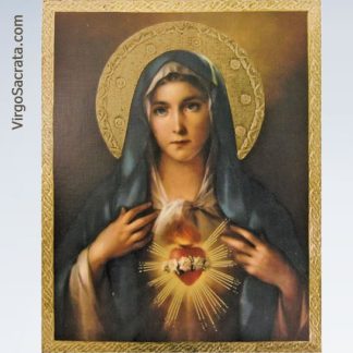 Immaculate Heart of Mary by Simeone, GOLD LEAF Florentine Plaque
