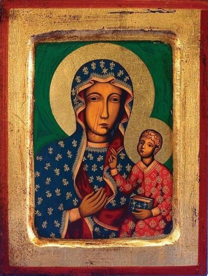 Matka Boska Częstochowska Our Lady of Czestochowa Hand-Painted Icon