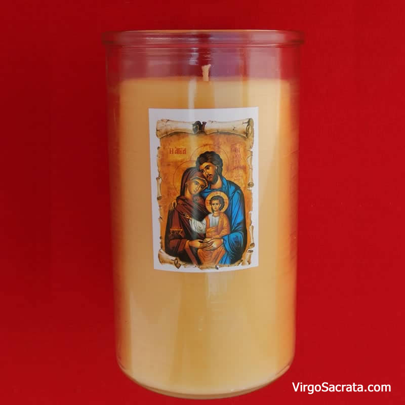 Holy Family Devotional Candle 100% Pure Beeswax